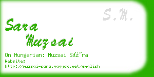 sara muzsai business card